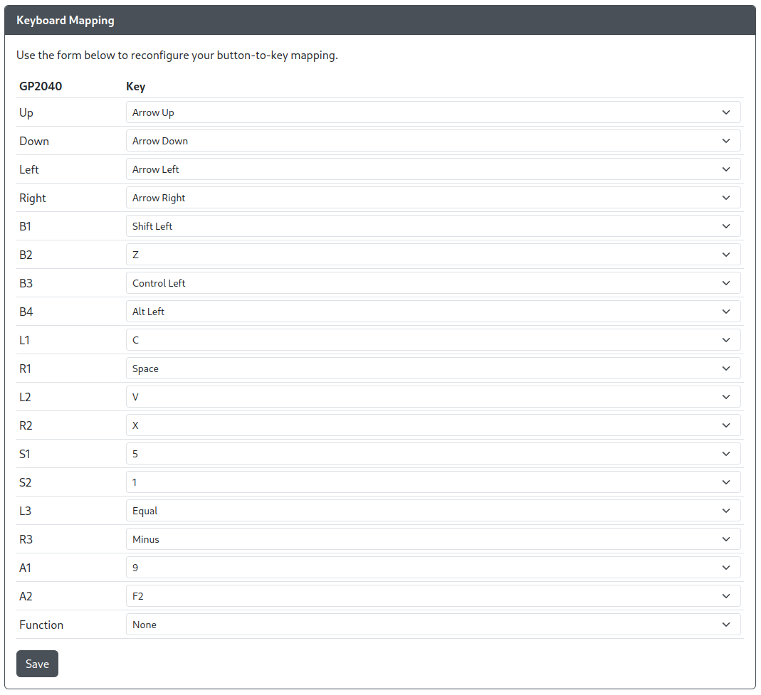 changing key mapping