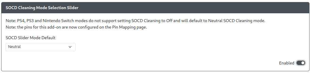 SOCD cleaner dropdown